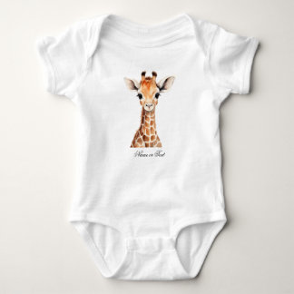 Cute Giraffe Jungle Baby Shower Party Beautiful Baby Bodysuit