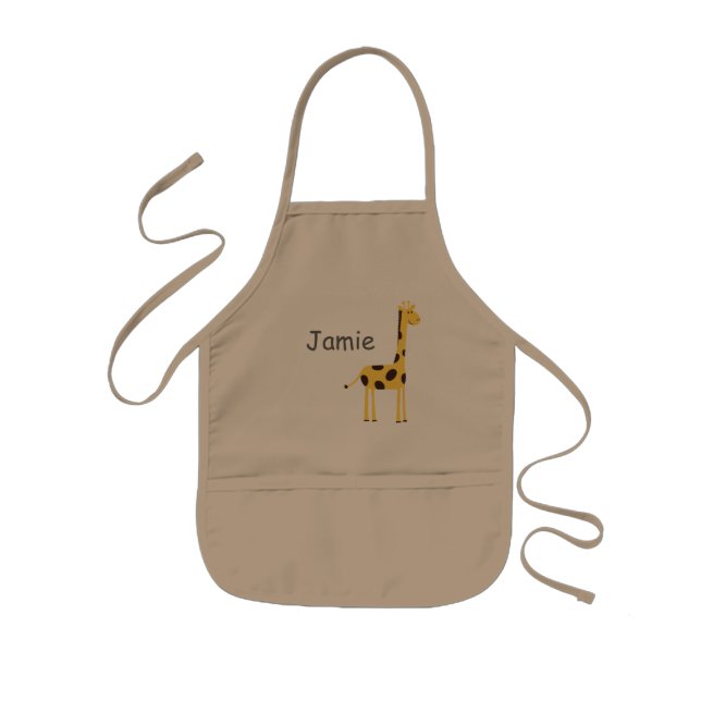 Cute Giraffe Kids Apron (Front)