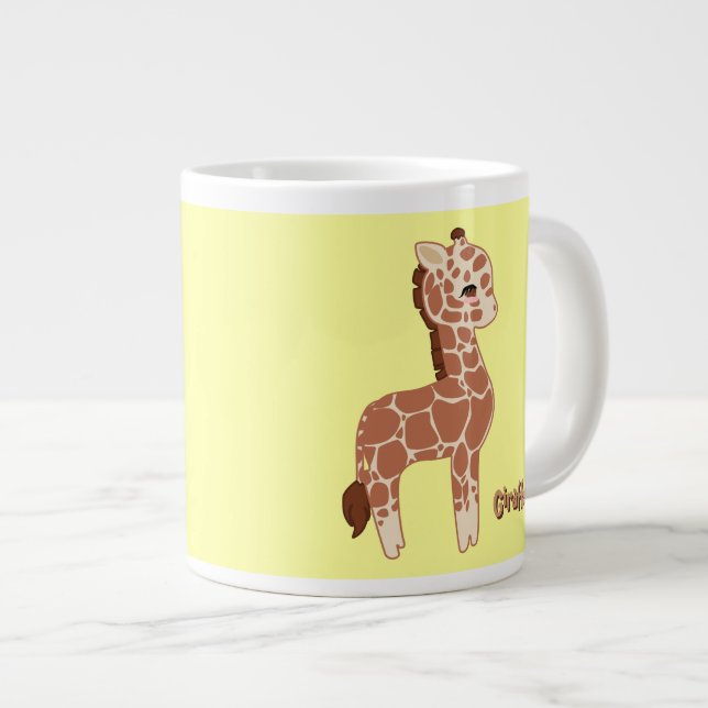 Cute Giraffe Large Coffee Mug (Front Right)
