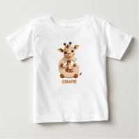 Cute Giraffe Letter G Kids T-Shirt | Animal Alphab