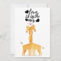 Cute giraffe love card for Valentine's Day