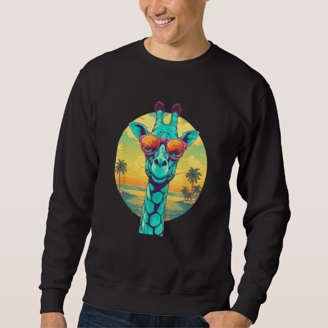 Cute Giraffe Men Women Kids 10 Sweatshirt (Front)