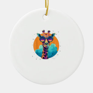 Cute Giraffe Men Women Kids _1 Ceramic Ornament