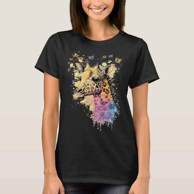 Cute Giraffe Men Women Kids  1 T-Shirt (Front)