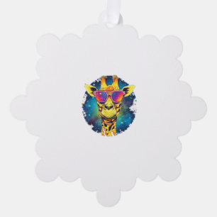 Cute Giraffe Men Women Kids _2 Tree Decoration Card