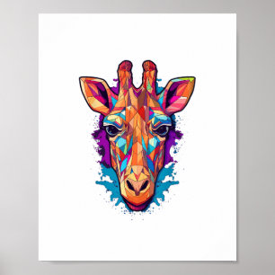 Cute Giraffe Men Women Kids Poster