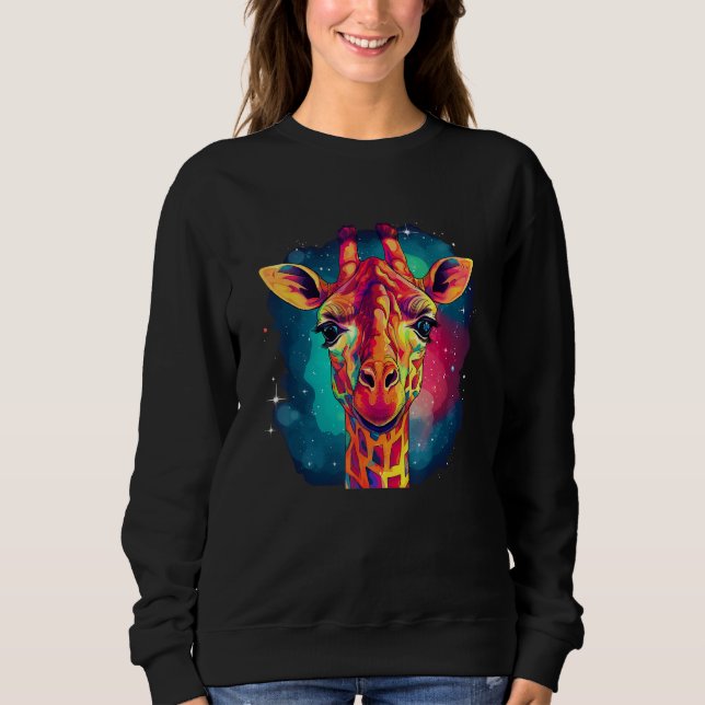 Cute Giraffe Men Women Kids Sweatshirt (Front)