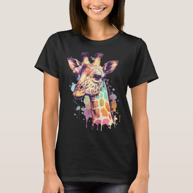 Cute Giraffe Men Women Kids T-Shirt (Front)