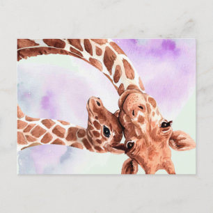 Cute Giraffe Mum And Baby, Gift For Daughter Postcard