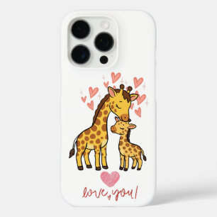 Cute Giraffe Mum and Baby Lo iPhone 16 Pro Case