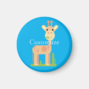 Cute Giraffe Munching  Thunder_Cove Magnet