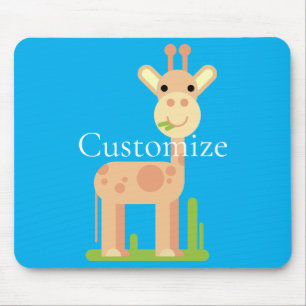 Cute Giraffe Munching  Thunder_Cove Mouse Pad