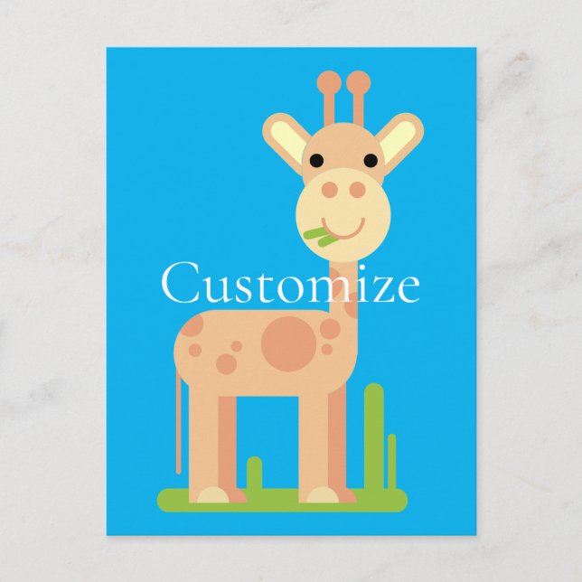 Cute Giraffe Munching  Thunder_Cove Postcard (Front)
