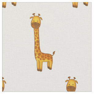 Cute Giraffe Nursery Animal   Safari Wild Theme Fabric