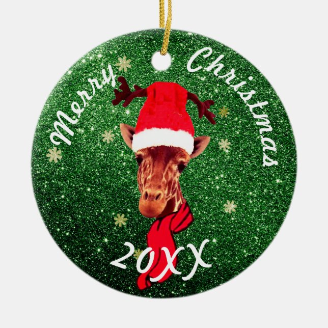 Cute Giraffe Ornament | Christmas Tree Decor (Front)