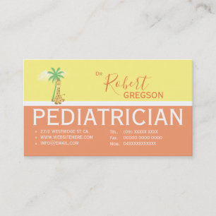 Cute Giraffe Paediatrician Appointment Card