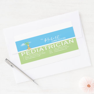 Cute Giraffe Paediatrician / Paediatrician Rectangular Sticker