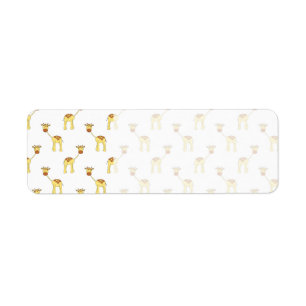 Cute Giraffe Pattern. Return Address Label