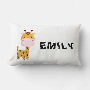"Cute Giraffe" Personalised Baby Throw Pillow