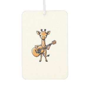 Cute Giraffe Playing Guitar Giraffes Musician Musi Car Air Freshener