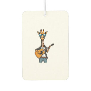 Cute Giraffe Playing Guitar Giraffes Musician Musi Car Air Freshener