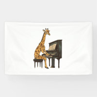 Cute Giraffe Playing Piano Giraffes Musician Music