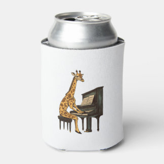 Cute Giraffe Playing Piano Giraffes Musician Music Can Cooler