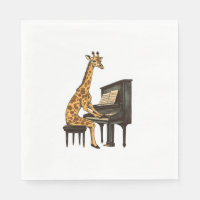 Cute Giraffe Playing Piano Giraffes Musician Music