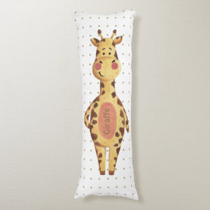 Cute giraffe polka dots pattern nursery kids body cushion