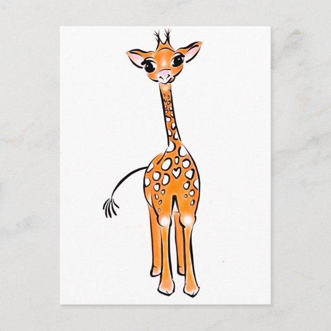 Cute Giraffe Postcard (Front)