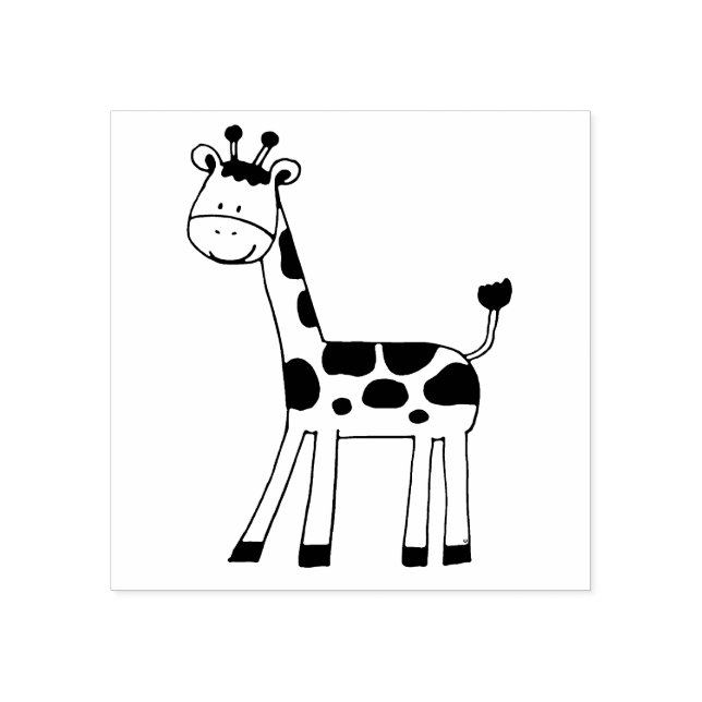 cute giraffe rubber stamp (Imprint)