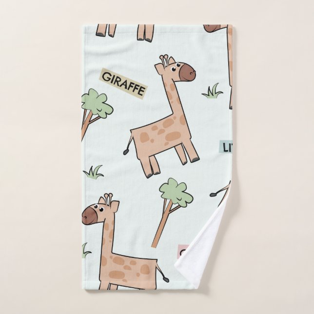 Cute Giraffe Seamless Pattern Hand Towel (Hand Towel)