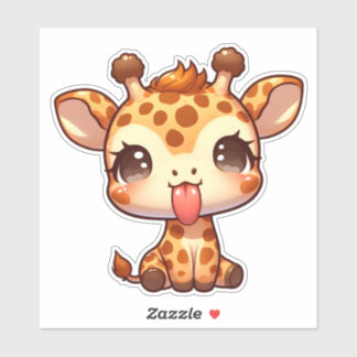 Cute Giraffe Sticking its Tongue