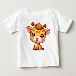 Cute Giraffe Sticking its Tongue Baby T-Shirt