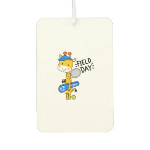 Cute Giraffe Tennis Field Day – Fun Sports Charact Car Air Freshener