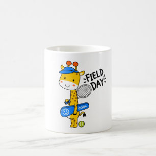 Cute Giraffe Tennis Field Day – Fun Sports Charact Coffee Mug