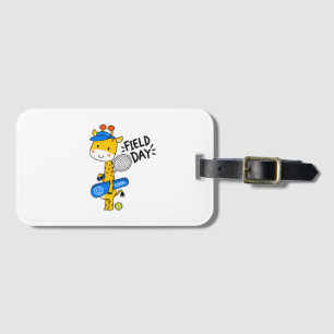 Cute Giraffe Tennis Field Day – Fun Sports Charact Luggage Tag