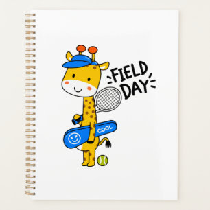 Cute Giraffe Tennis Field Day – Fun Sports Charact Planner
