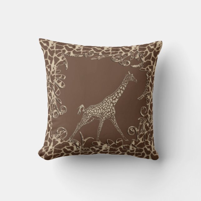 Cute Giraffe Throw Pillows (Front)