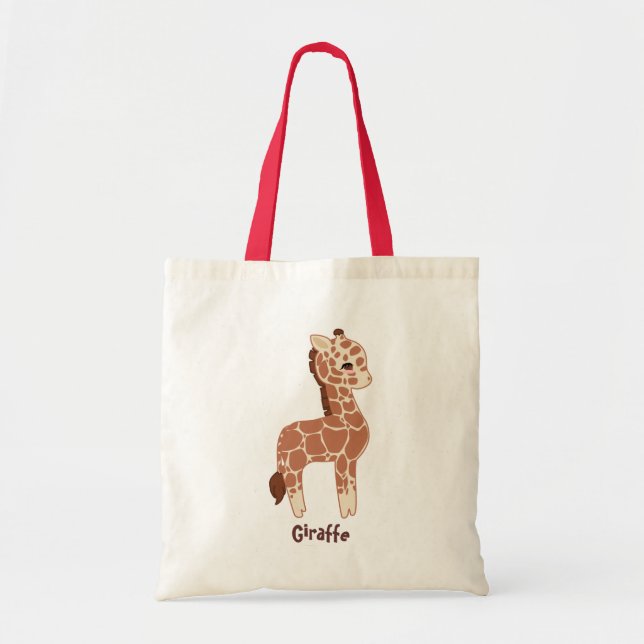 Cute Giraffe Tote Bag (Front)