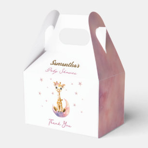 Cute Giraffe Watercolor Girl Baby Shower Favour Bo Favour Box