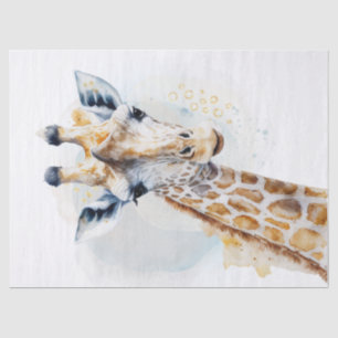 Cute Giraffe Watercolor Tissue Paper