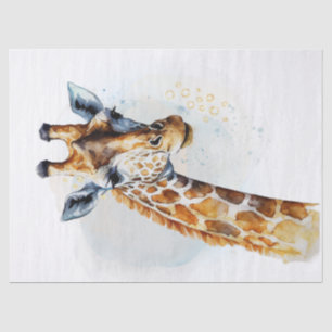 Cute Giraffe Watercolor Tissue Paper