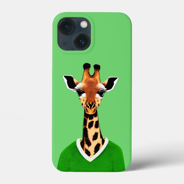 Cute Giraffe Wearing a Green Sweater  Case-Mate iPhone Case (Back)