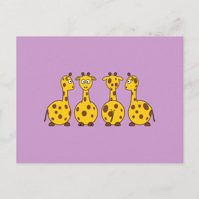 Cute Giraffe, Wild Animal Postcard (Front)