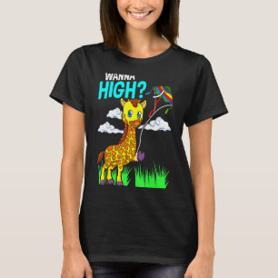 Cute Giraffe With Flying Kite For Kids Giraffe T-Shirt