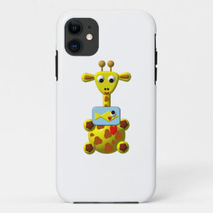 Cute Giraffe with Goldfish iPhone 11 Case