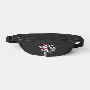 Cute Giraffe With Santa Hat Merry Xmas Giraffe Lov Bum Bags