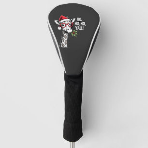 Cute Giraffe With Santa Hat Merry Xmas Giraffe Lov Golf Head Cover