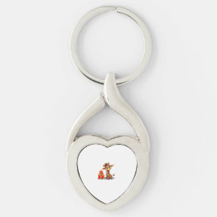 Cute Giraffes Christmas Lights Xmas Giraffe   Key Ring